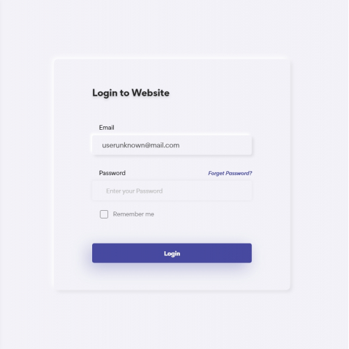 Log in page