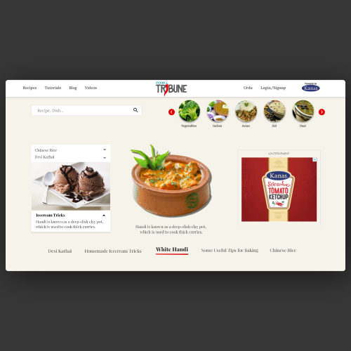 Food Tribune - Web Design