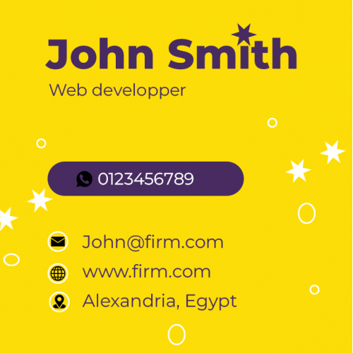 Design of a business card 1