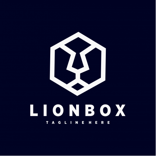 geometric lion logo