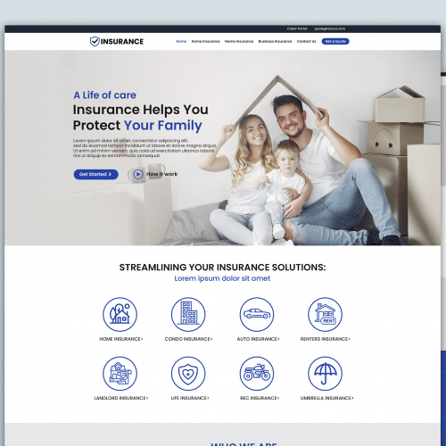 Insurance Website Design