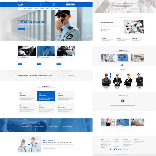 Securic - Security web psd template