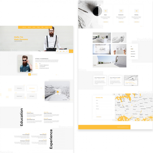Damons- personal portfolio web psd template