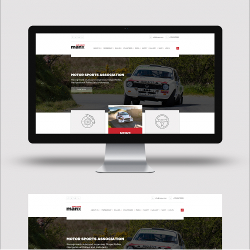Auto moto club website / landing page design thumb