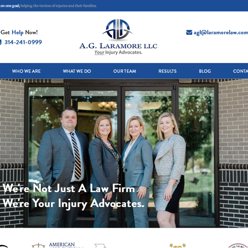 Web Design for LAW business live website at laramorelaw thumb