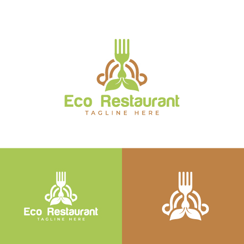 Eco restaurant logo design