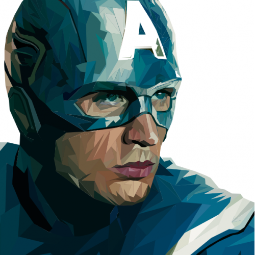 Captain America Low Poly thumb