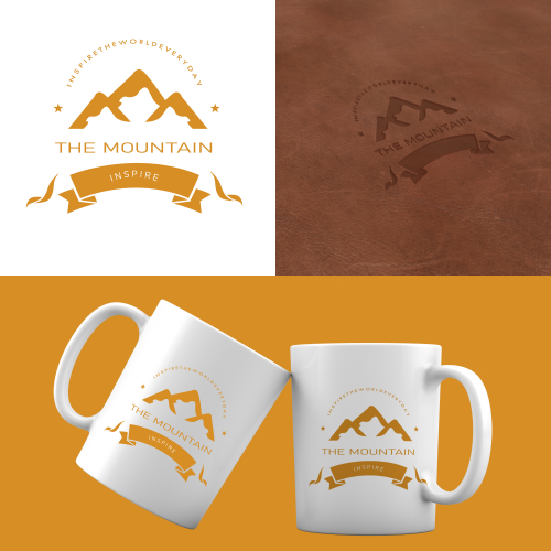 Logo Orange Vector Mountain