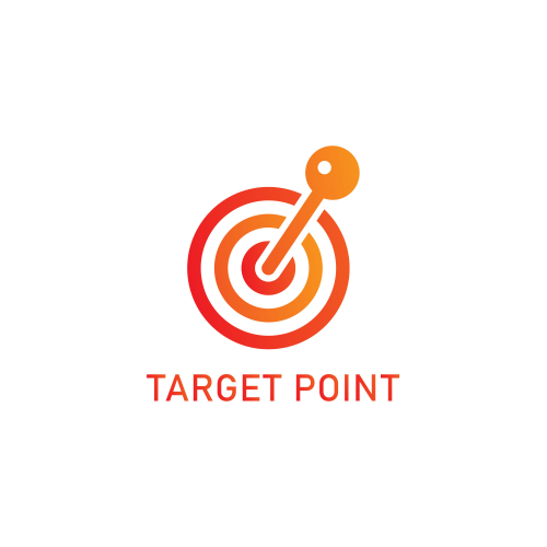 Logo target hit 3 circles with round arrows