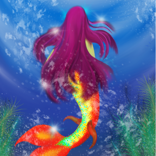 Mermaid with Purple Hair thumb