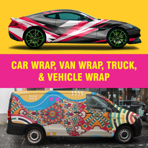 car wrap, van wrap, truck, and vehicle wrap