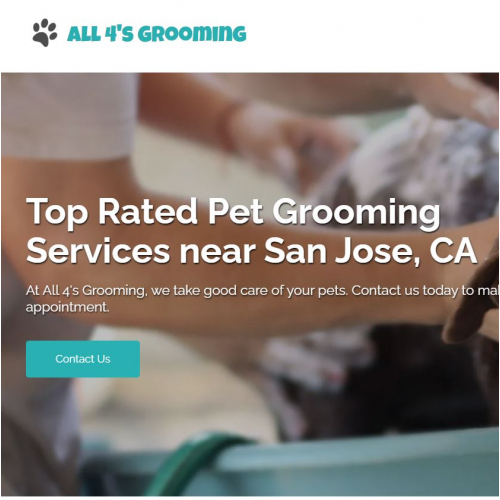 All 4's Pet Grooming Free No Obligation Website Demo