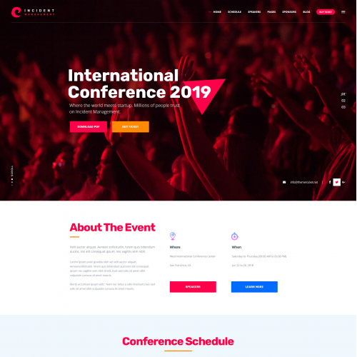 Incident - Event,Meeting and Conference Template Design