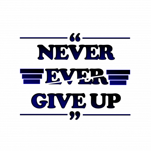 Never Ever Give up