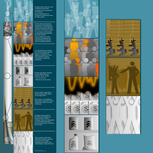 Infographics for campaign against tobacco consumption