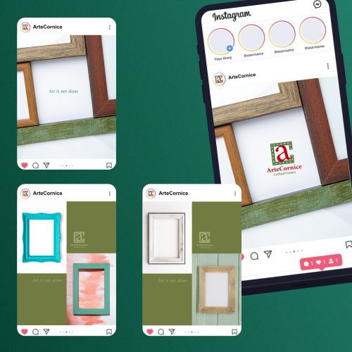 Social Media Design for Craft Frames Factory