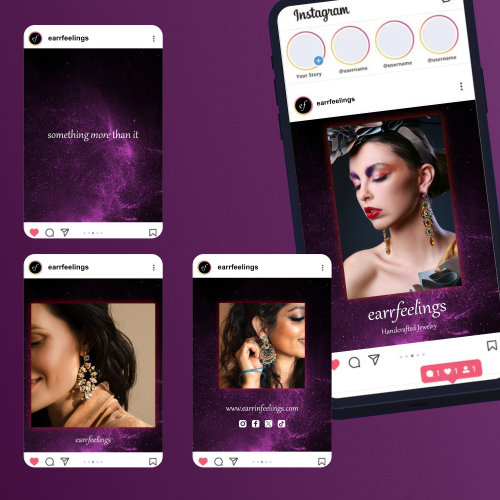 Social Media Design for Earrings Brand