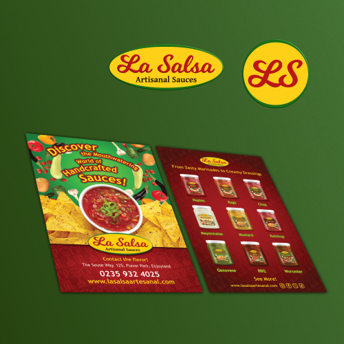 Leaflet Design for Craft Sauces.
