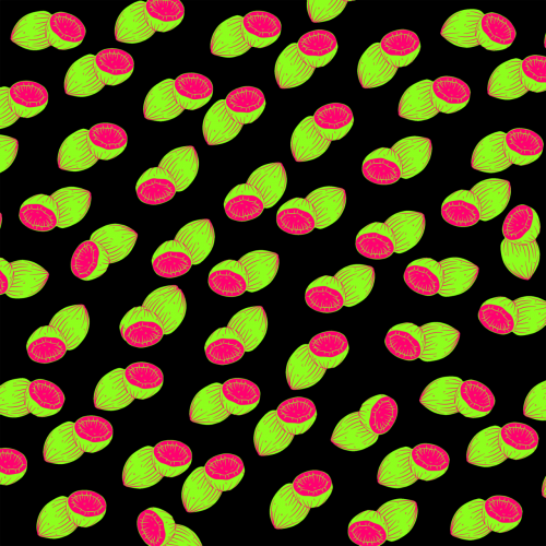 Neon Pink Coconut Pattern
