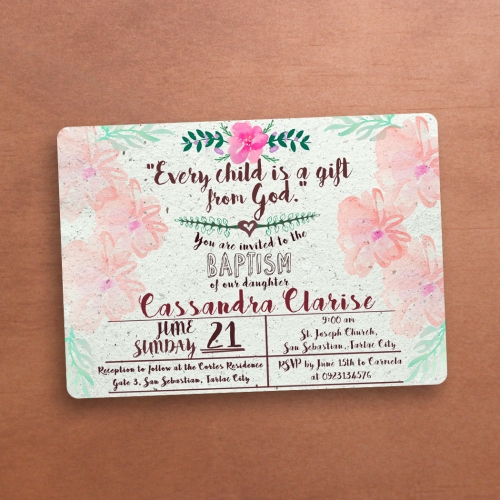 Watercolor Floral Invitation
