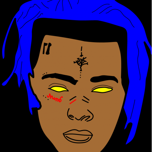 XXXTentacion the artist in cartoon