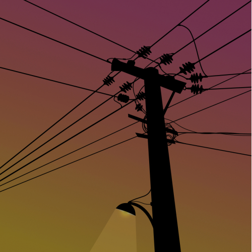 Cable Pole Silhouette