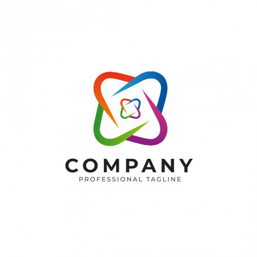 Modern colorful abstract logo design