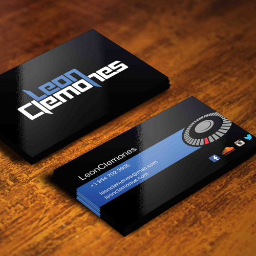 DJ artist business card