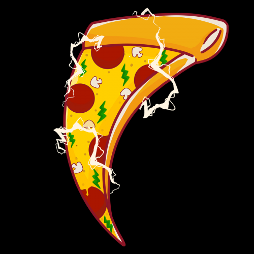 Lightning. Pizza