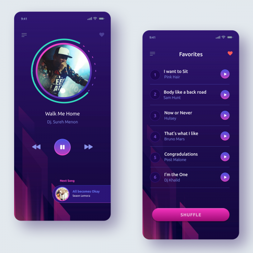 Music Mobile App design