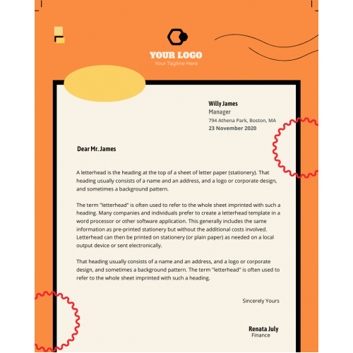 Interior design letterhead