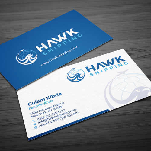 Hawk Shipping logo and business card Design thumb