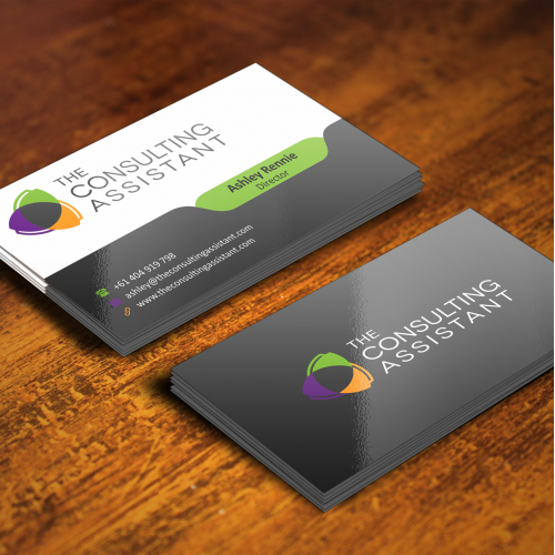 The consultant assistant business card design thumb