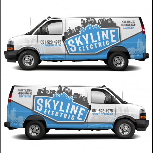 Skyline van wrap design thumb