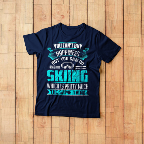 Ski T Shirt Design thumb