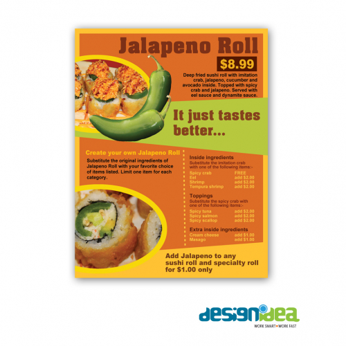 menu card