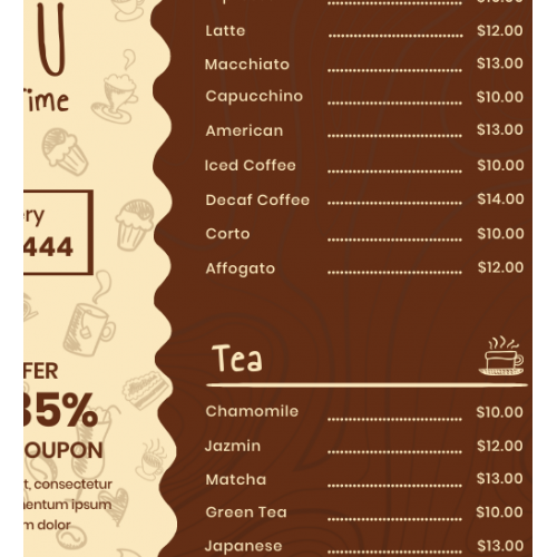 Buffet Menu
