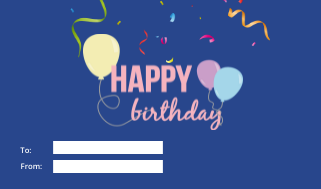 birthday gift card