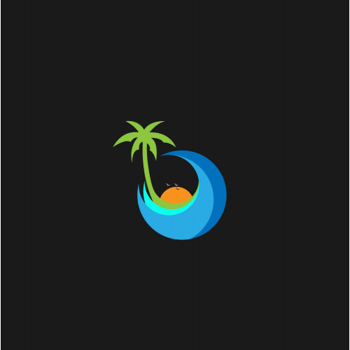 Beach resort logo design