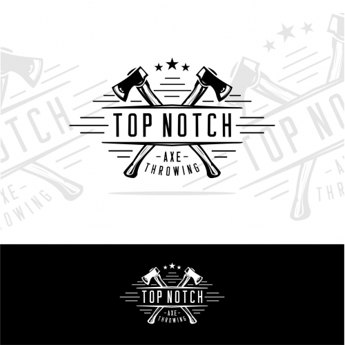 Top Notch Axe Throwing Logo Design