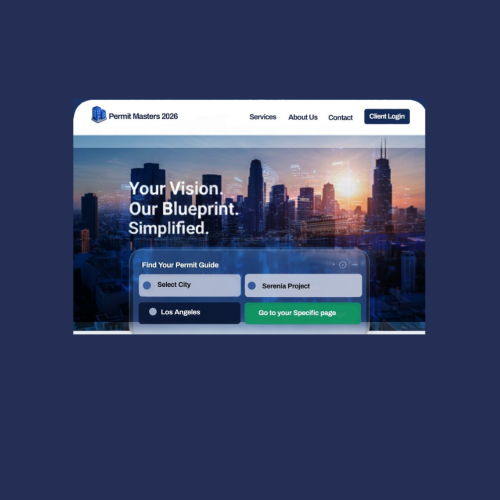 Professional web landing page Design-permit master 2026