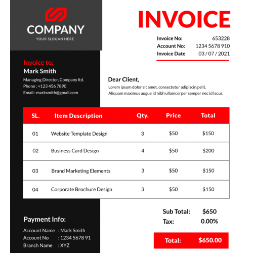 Corporate Invoice