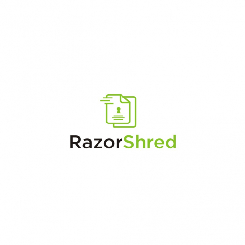 A pop out, memorable logo for a paper shredding company.