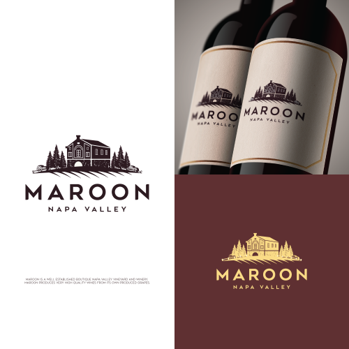 Maroon Wine Logo.