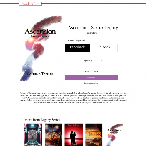Book Store design for website