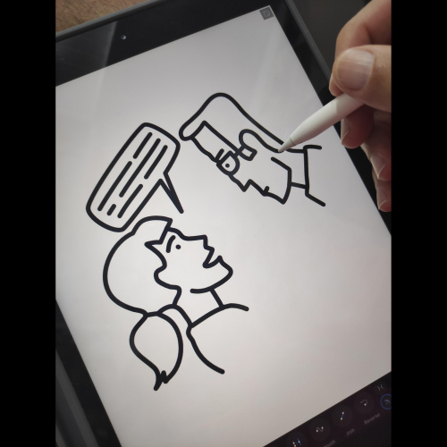 Mono character icon design graphic artist