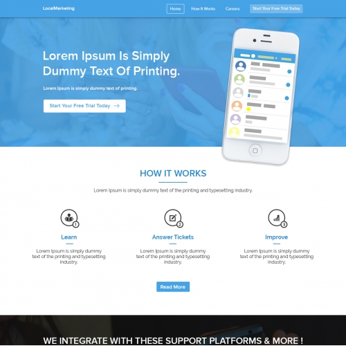 Web mockup for local marketing agency thumb