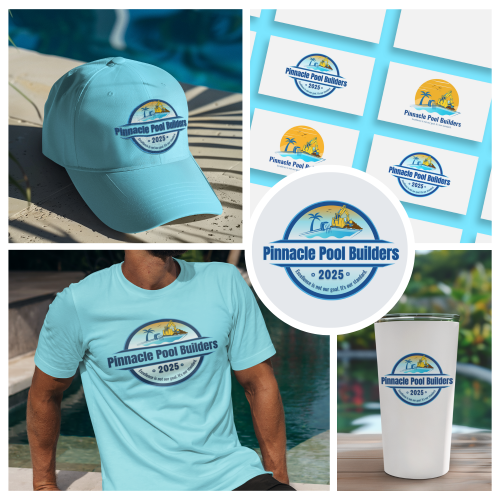 Pinnacle Pool Builders Logo Design