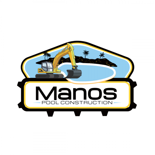Manos Pool Construction Logo Design