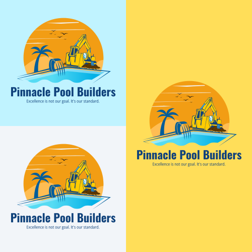 Pinnacle Pool Builders Logo Design